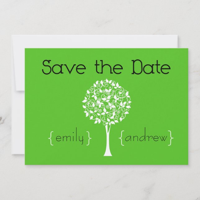 Save the Date Tree Invitation (Front)
