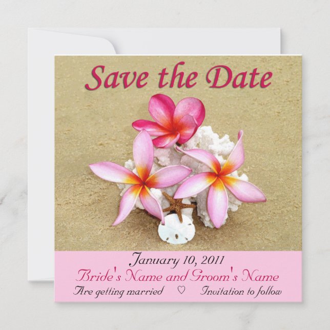 Save the Date - Tropical Beach Wedding (Front)