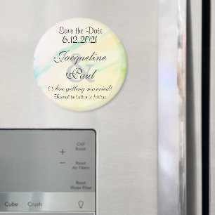 Save the Date Tropical Watercolor Magnets