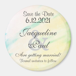 Save the Date Tropical Watercolor Magnets