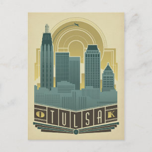 Save the Date   Tulsa, OK Announcement Postcard