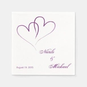Save The Date - Two hearts intertwined Napkin