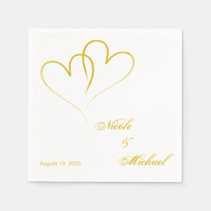 Save The Date - Two hearts intertwined Napkin