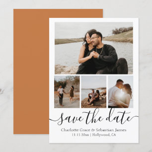 Save The Date Typography Personalised 4 Photo