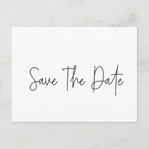 Save the Date Typography Postcard
