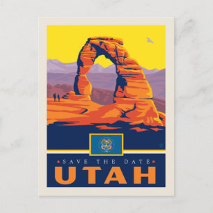 Save the Date   Utah Invitation Postcard