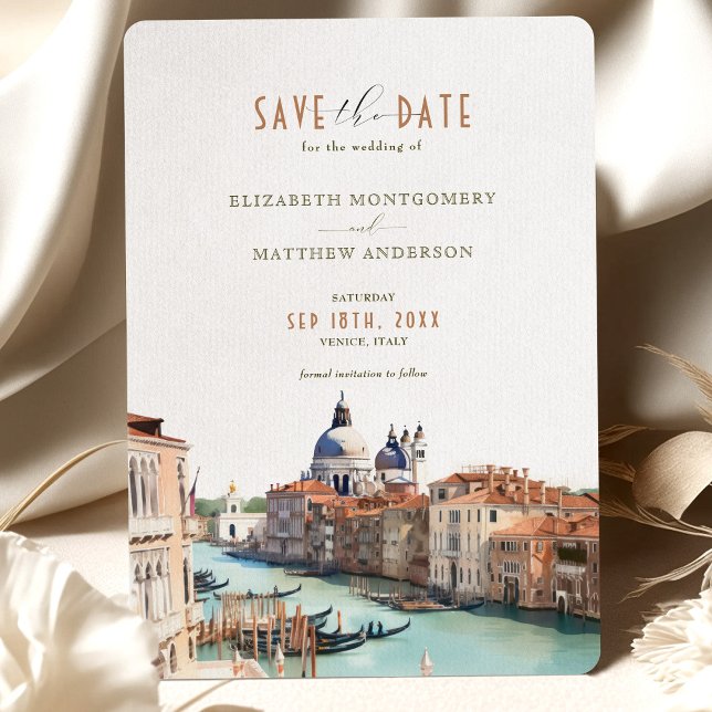 Save the Date Venice Italy Basilica della Salute Invitation (Creator Uploaded)