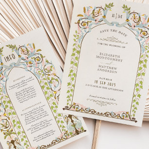 Save The Date Victorian Royal Elegance Wedding Invitation