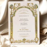 Save The Date Victorian Royal Elegance Wedding