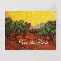 Save the Date,Vincent van Gogh Olive Trees