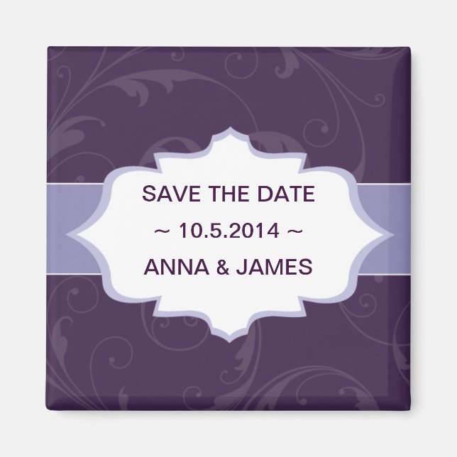 Save the date ~Vintage 4 Magnet (Front)