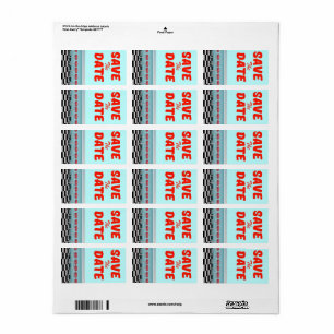 Save the Date vintage american Diner Label