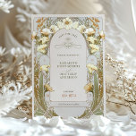 Save the Date Vintage Art Nouveau by Mucha Invitat Invitation<br><div class="desc">Art Nouveau Vintage Save the Date wedding cards by Alphonse Mucha in a floral, romantic, and whimsical design. Victorian flourishes complement classic art deco fonts. Please enter your custom information, and you're done. If you wish to change the design further, click the blue "Customise It" button. Thank you so much...</div>