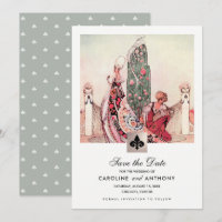 Save the Date. Vintage Art Wedding Announcements