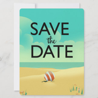 Save the Date Vintage Beach