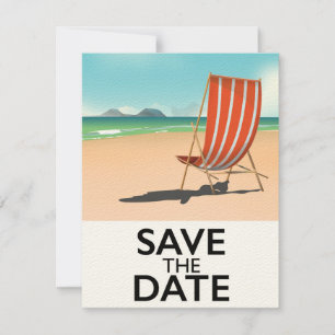 Save the Date vintage Beach Deckchair
