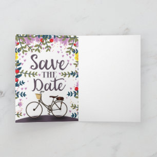 Save The Date Vintage Bicycle Note Card