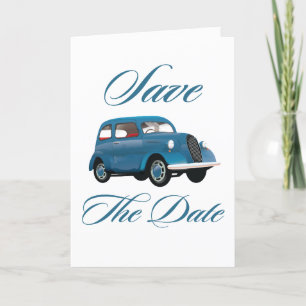 Save the Date Vintage Car Note Card