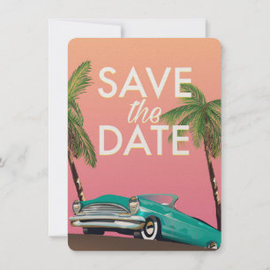 Save the Date Vintage convertible Car Invitation