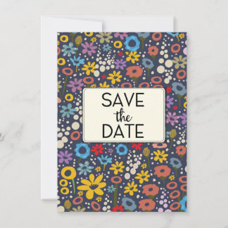 Save the Date Vintage Floral pattern Invitation