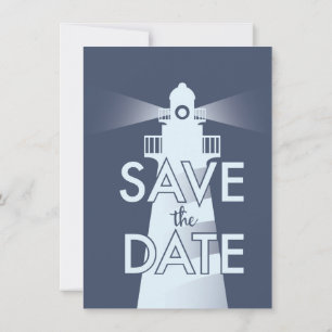 Save The Date Vintage Lighthouse Invitation