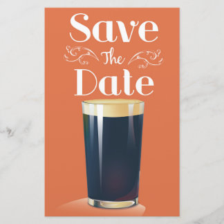 Save The Date Vintage Pint Drink Stationery