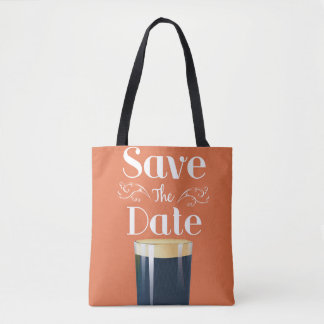 Save The Date Vintage Pint Drink Tote Bag