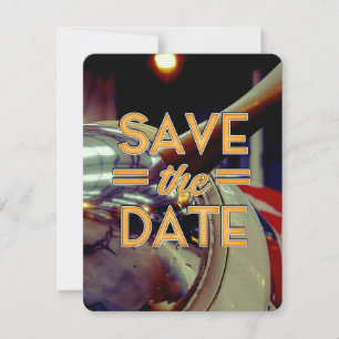 Save the Date vintage Prop Plane