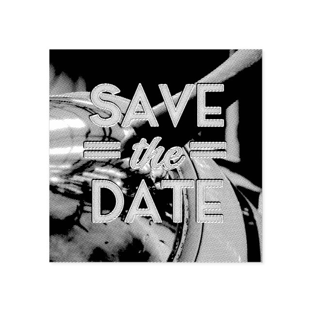 Save the Date vintage Prop Plane Rubber Stamp (Imprint)
