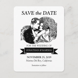 Save the Date Vintage Retro Great Gatsby Style 20s