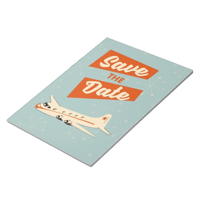 Save the Date vintage travel poster Notepad (Angled)