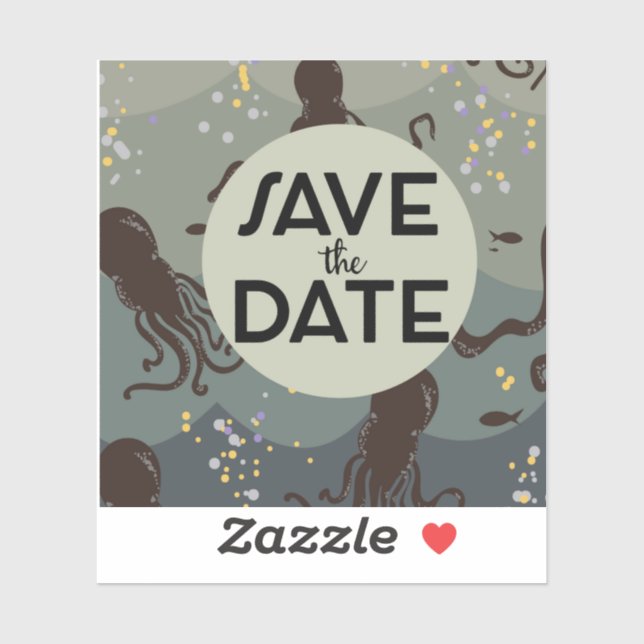 Save the Date Vintage Underwater (Sheet)