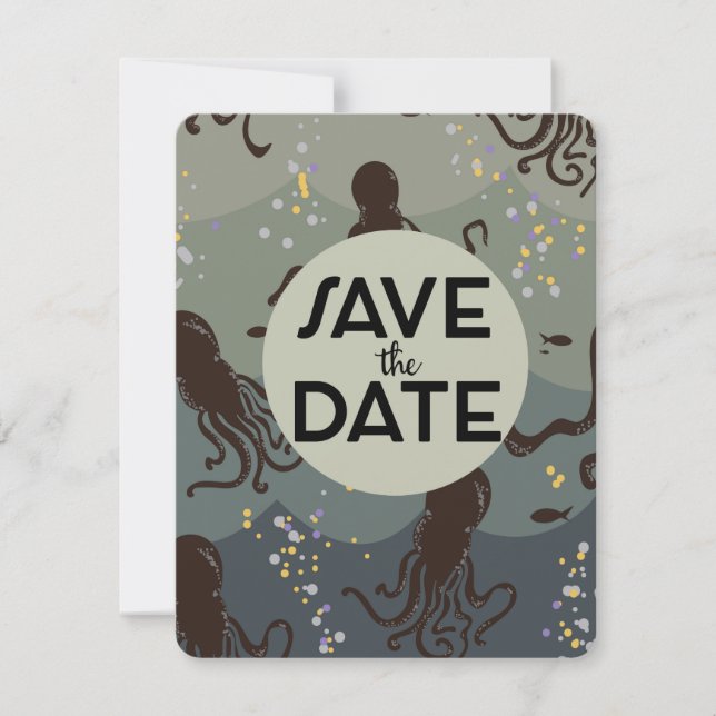 Save the Date Vintage Underwater (Front)