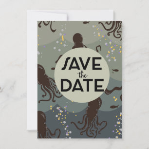 Save the Date Vintage Underwater Invitation