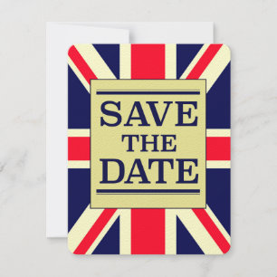 Save the Date Vintage Union jack