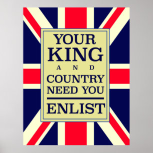 Save the Date Vintage Union jack Poster