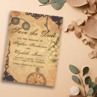 Save The Date Vintage Victorian Steampunk