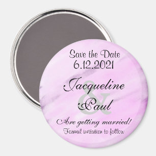 Save the Date Violet Watercolor Magnets