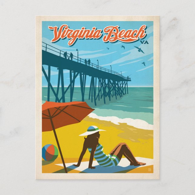 Save the Date | Virginia Beach, VA Announcement Postcard (Front)