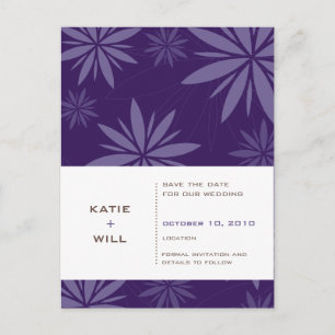 SAVE THE DATE :: vitality purple Announcement Postcard