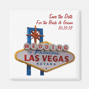 "Save the Date" WEDDDING In Las Vegas Magnet