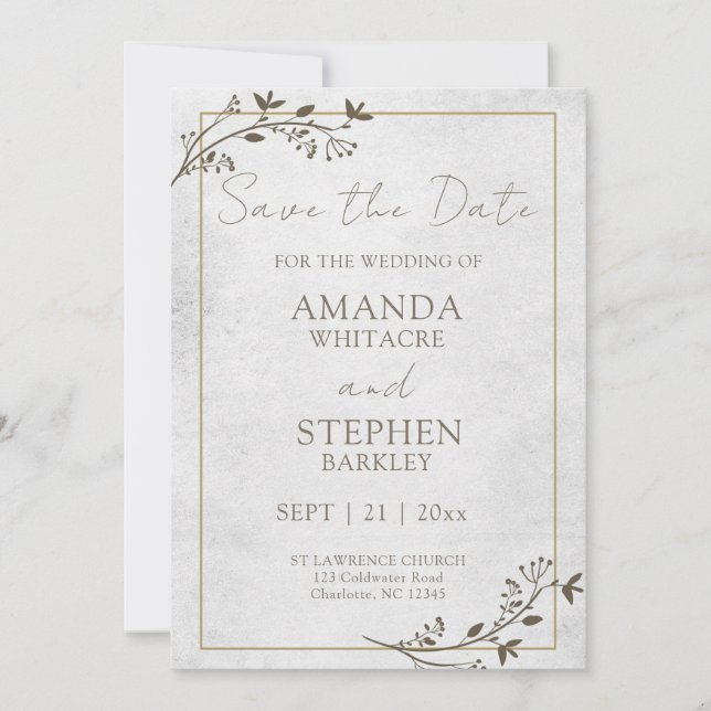 Save the Date Wedding Announcement (Front)