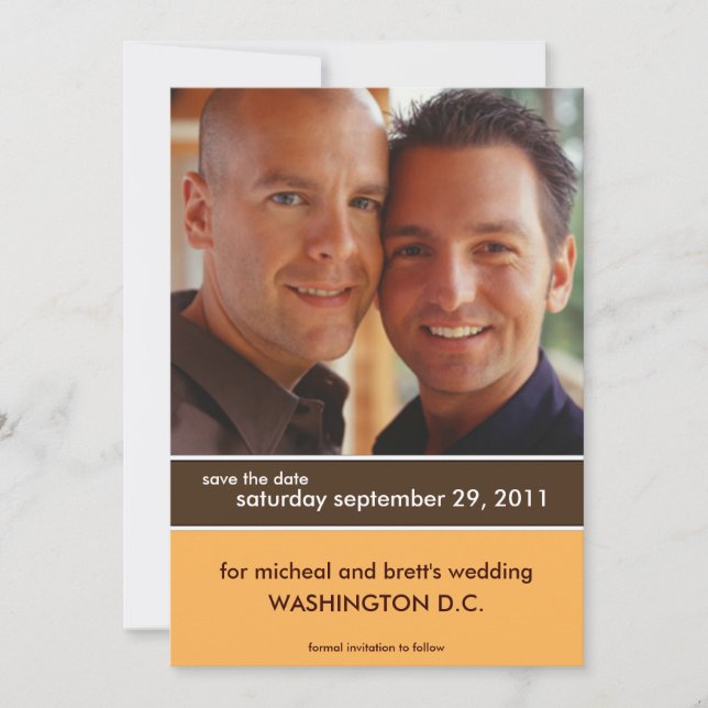 Save the Date Wedding Announcements {Colour Block} (Front)