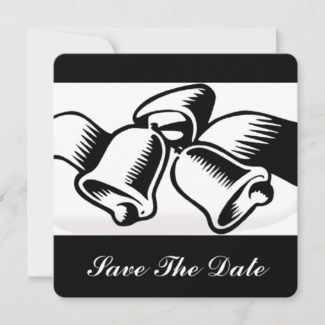 Save The Date Wedding Bells Invitation (Front)