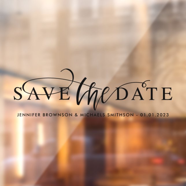 Save the date wedding car window cling (Sheet 2)