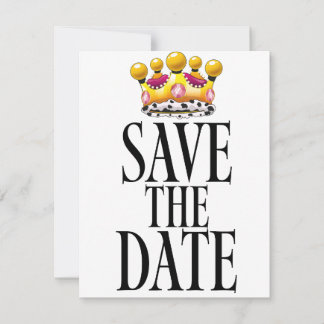 Save the Date wedding crown Invitation