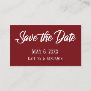 Save the Date & Wedding Detail Inserts, Deep Red Business Card