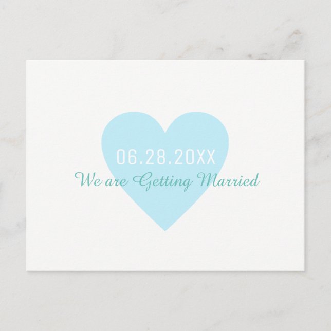 Save-the-Date . Wedding Getting Married Announcement Postcard (Front)