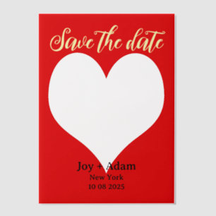 Save the date (wedding heart) vellum invitations