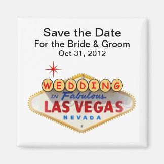 Save the Date Wedding In Las Vegas Magnet